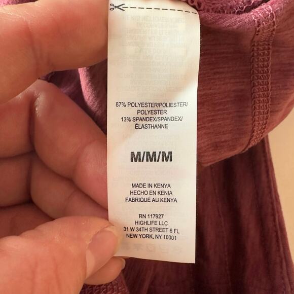 NWT Gaiam Om High Rise Porkchop Cuffed Leggings Size M Hawthorne Rose Heather - Picture 9 of 9